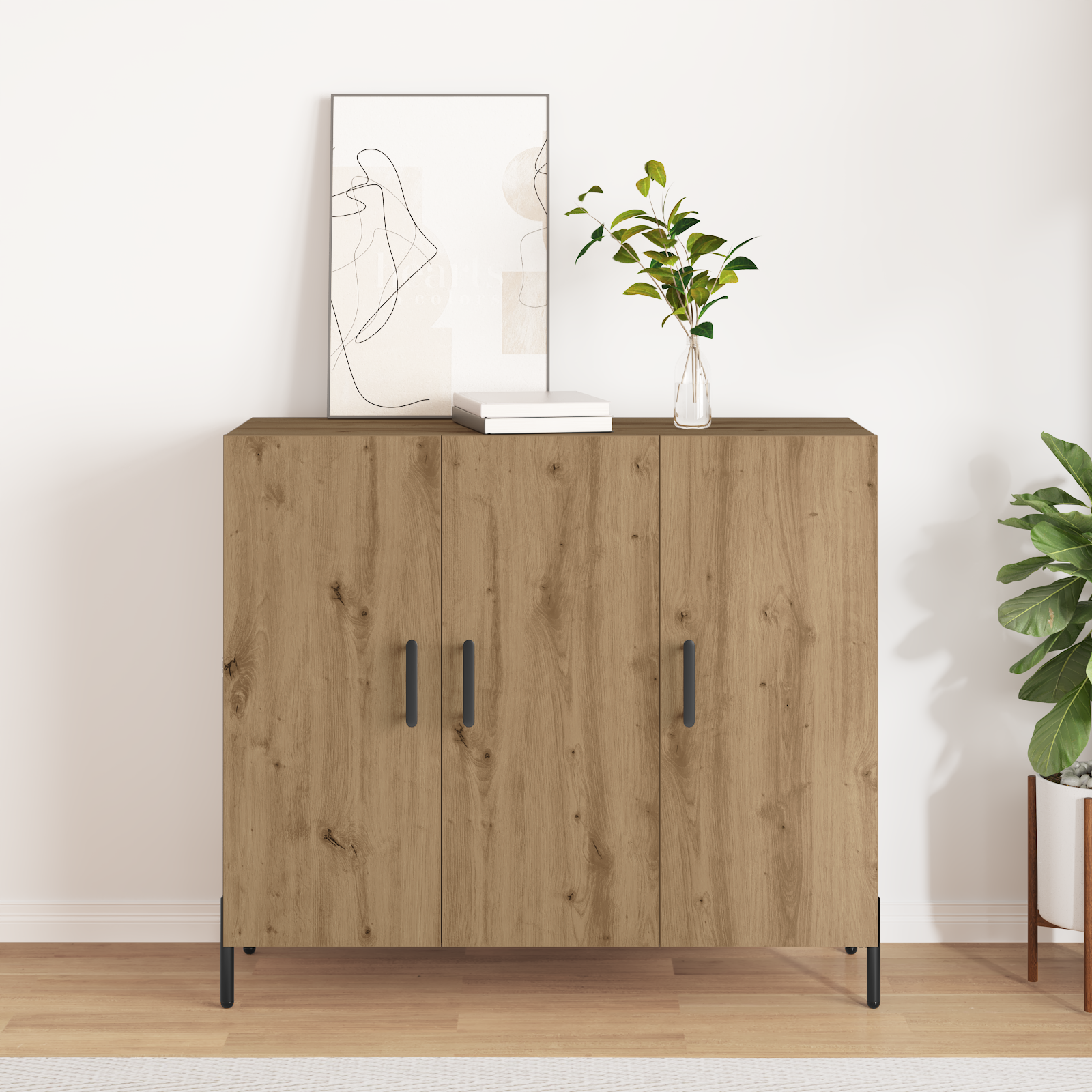foto del prodotto credenza artisan in rovere 90x34x80 cm legno ingenerizzato