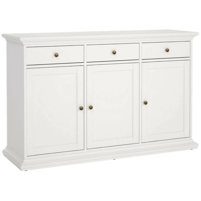 foto del prodotto credenza asola, buffet da soggiorno, madia da salotto, dispensa da cucina, 144x46 h92 cm, bianco dmora