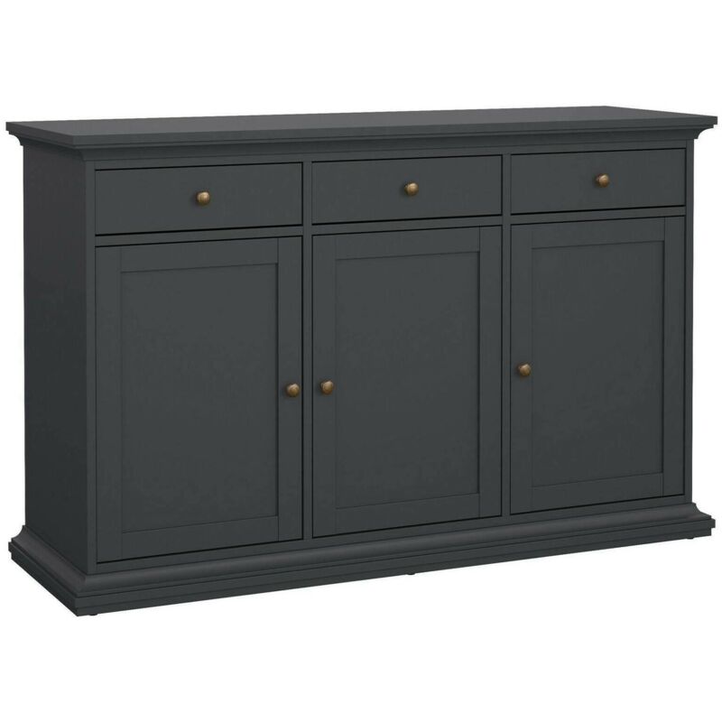 foto del prodotto credenza asola, buffet da soggiorno, madia da salotto, dispensa da cucina, 144x46 h92 cm, grigio dmora