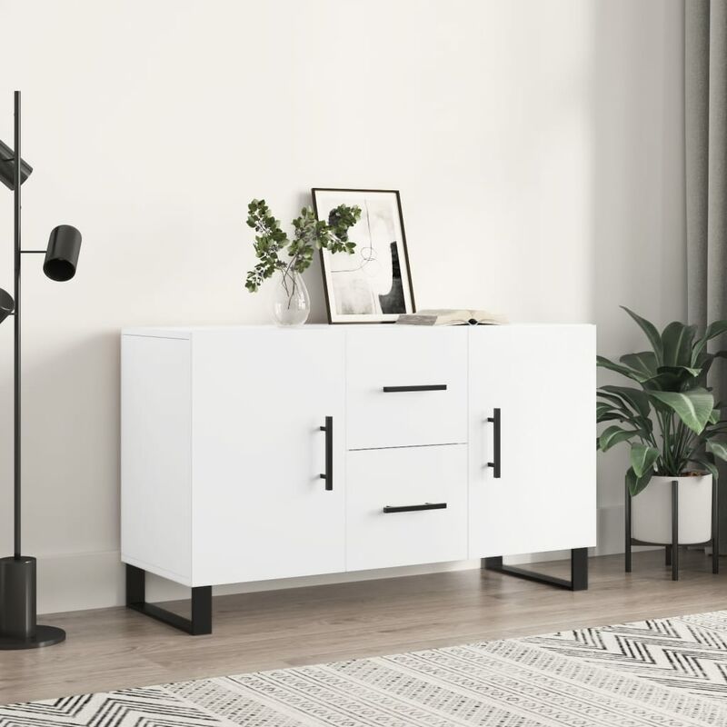 foto del prodotto credenza bianca 100x36x60 cm in legno multistrato