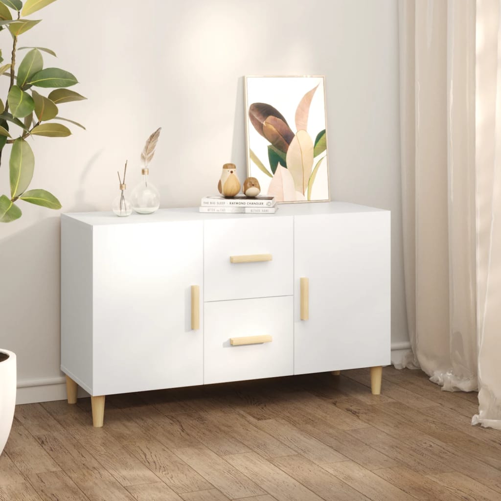 foto del prodotto credenza bianca 100x36x60 cm in legno multistrato cod mxl 9386