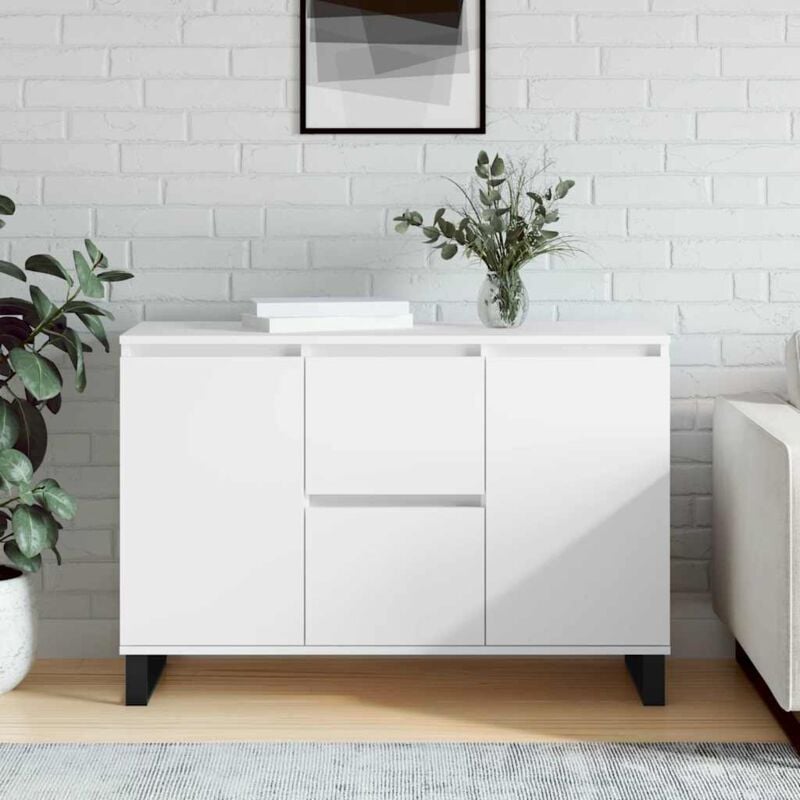 foto del prodotto credenza bianca 101,5x35x70 cm in legno multistrato vidaxl