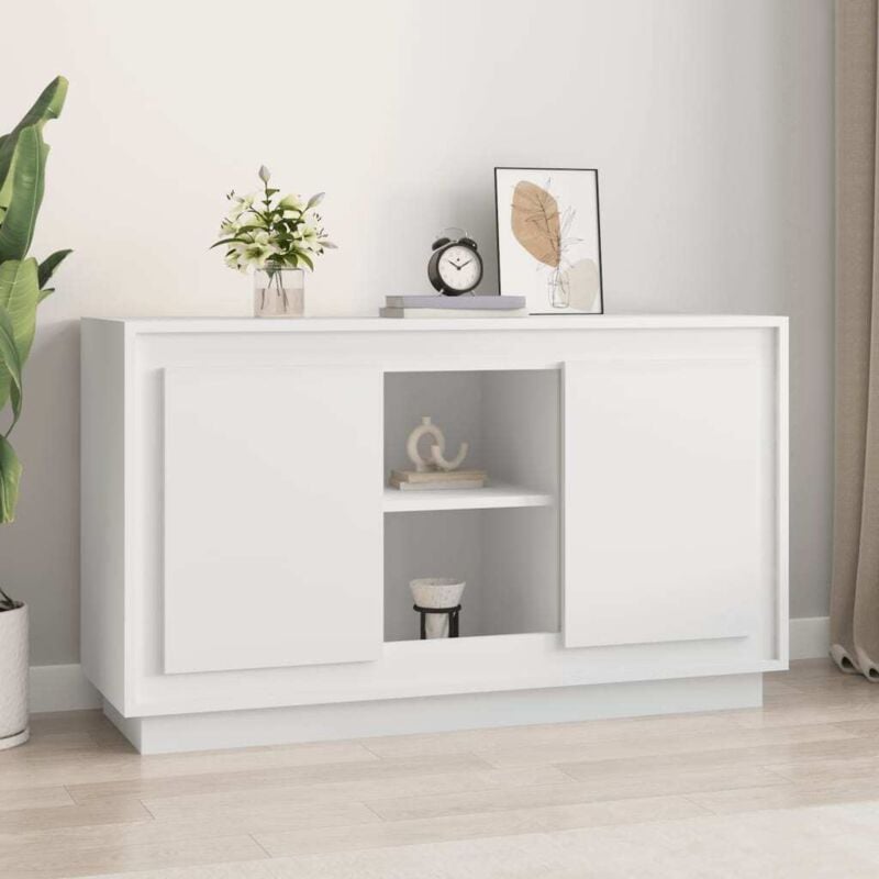 foto del prodotto credenza bianca 102x35x60 cm in legno multistrato vidaxl