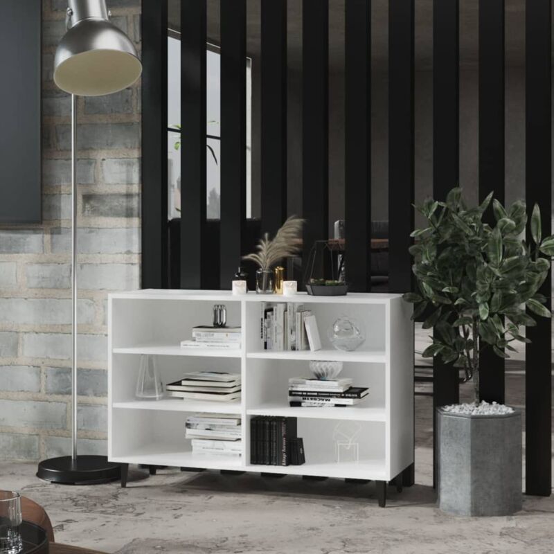foto del prodotto credenza bianca 103,5x35x70 cm in legno multistrato vidaxl
