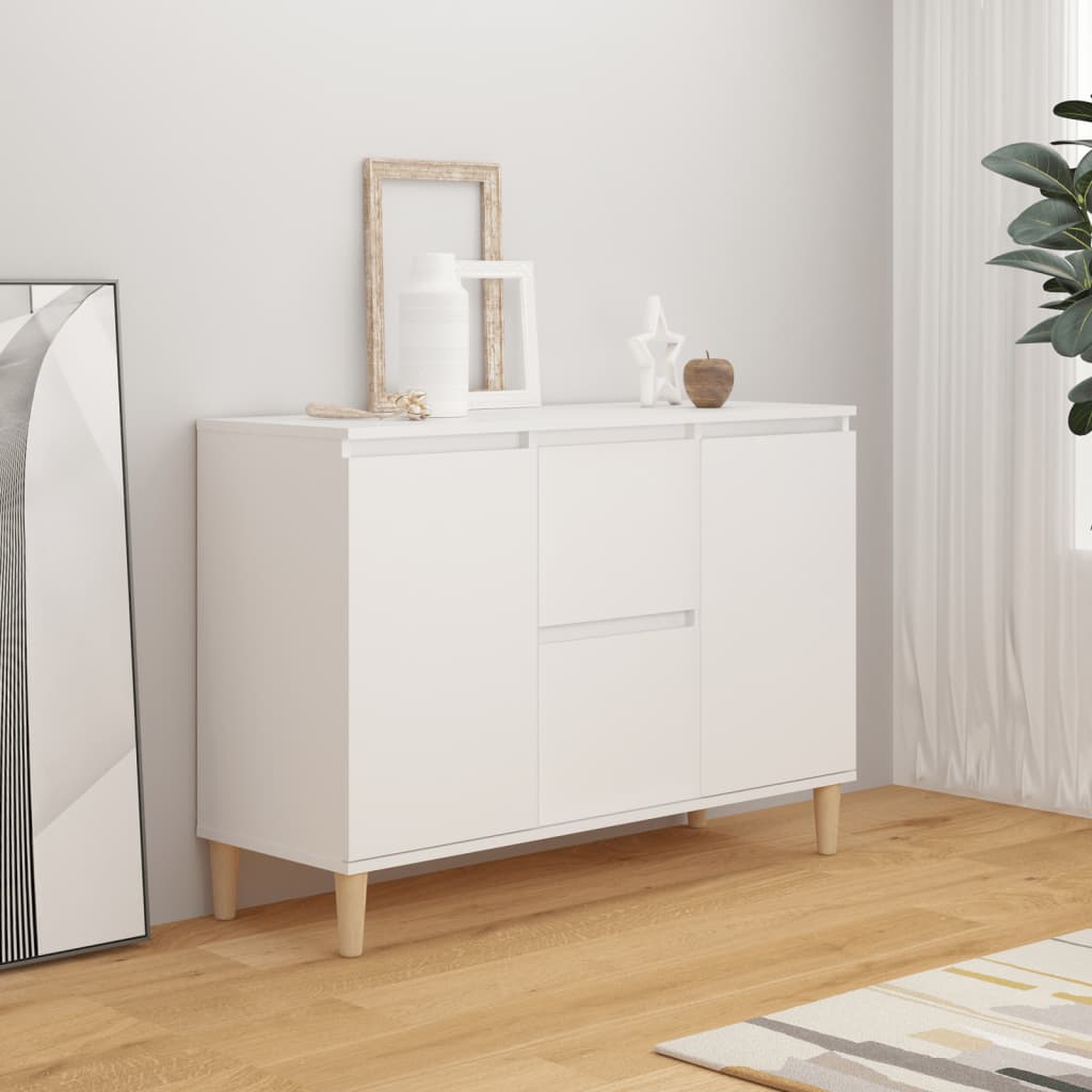 foto del prodotto credenza bianca 103,5x35x70 cm in legno multistratocod mxl 97090