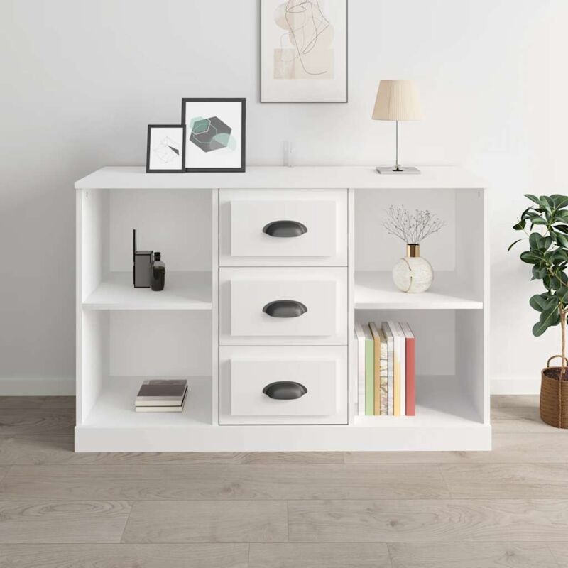 foto del prodotto credenza bianca 104,5x35,5x67,5 cm in legno multistrato vidaxl