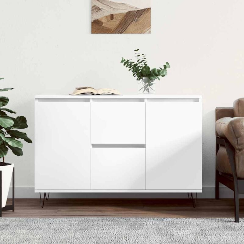foto del prodotto credenza bianca 104x35x70 cm in legno multistrato vidaxl