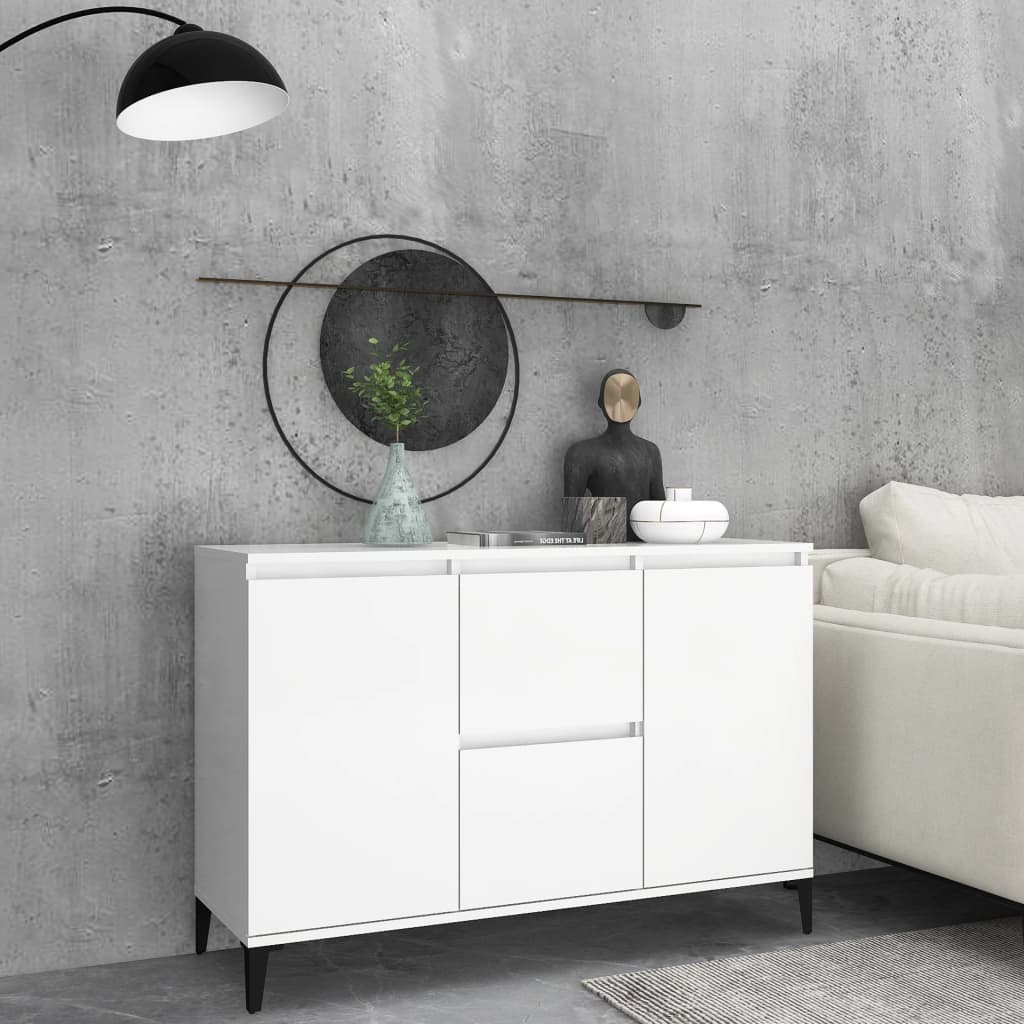 foto del prodotto credenza bianca 104x35x70 cm in truciolato