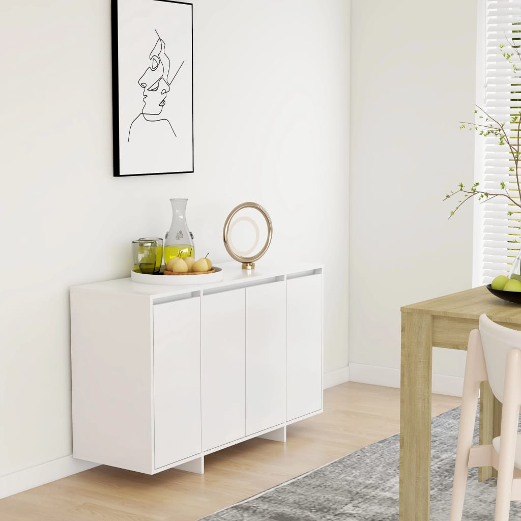 foto del prodotto credenza bianca 120x41x75 cm in truciolato cod mxl 14791