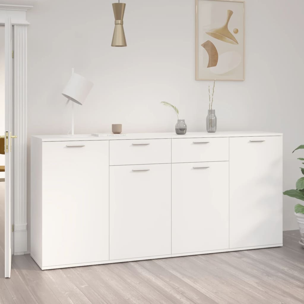 foto del prodotto credenza bianca 160x36x75 cm in truciolato