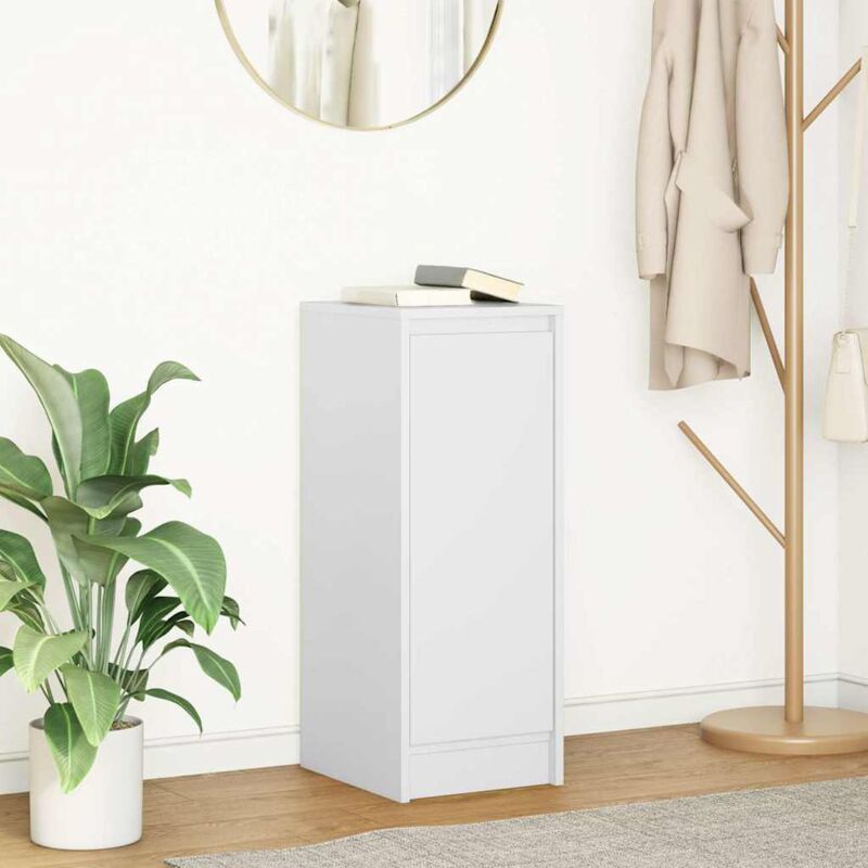 foto del prodotto credenza bianca 29,5x34x76 cm in legno multistrato vidaxl