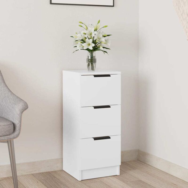 foto del prodotto credenza bianca 30x30x70 cm in legno multistrato vidaxl