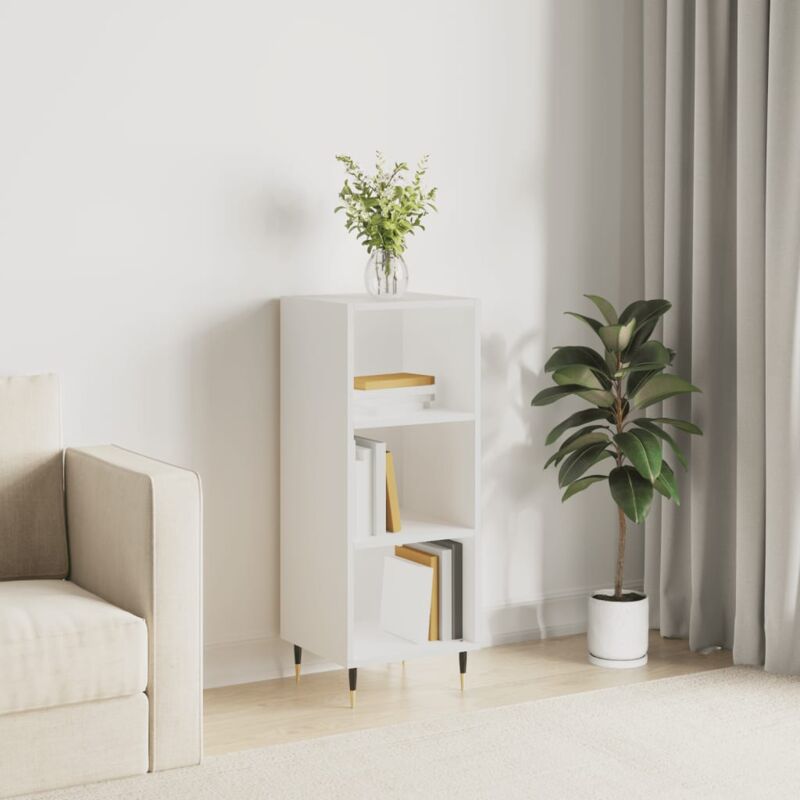foto del prodotto credenza bianca 34,5x32,5x90 cm in legno multistrato vidaxl