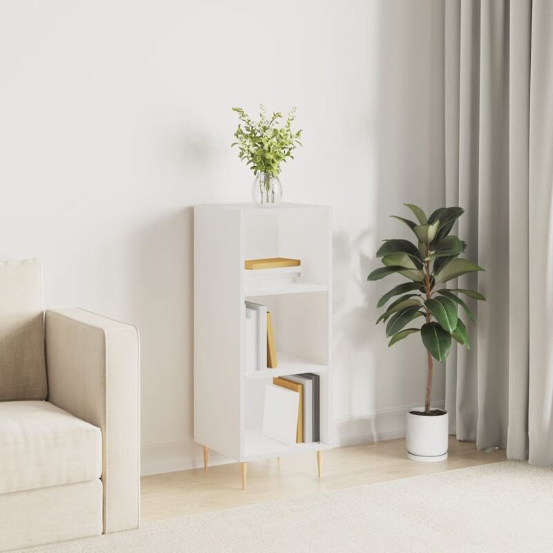 foto del prodotto credenza bianca 34,5x32,5x90 cm in legno multistrato vidaxl