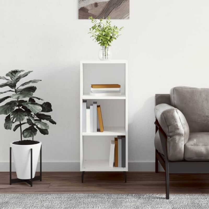 foto del prodotto credenza bianca 34,5x32,5x90 cm in legno multistrato vidaxl