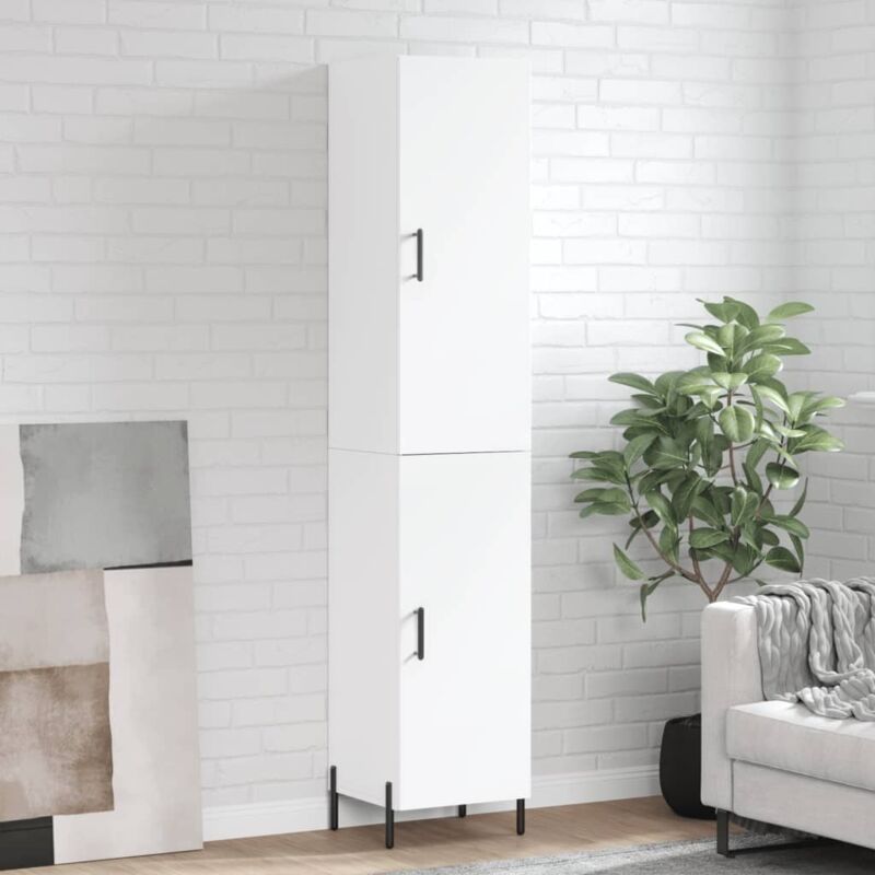 foto del prodotto credenza bianca 34,5x34x180 cm in legno multistrato vidaxl