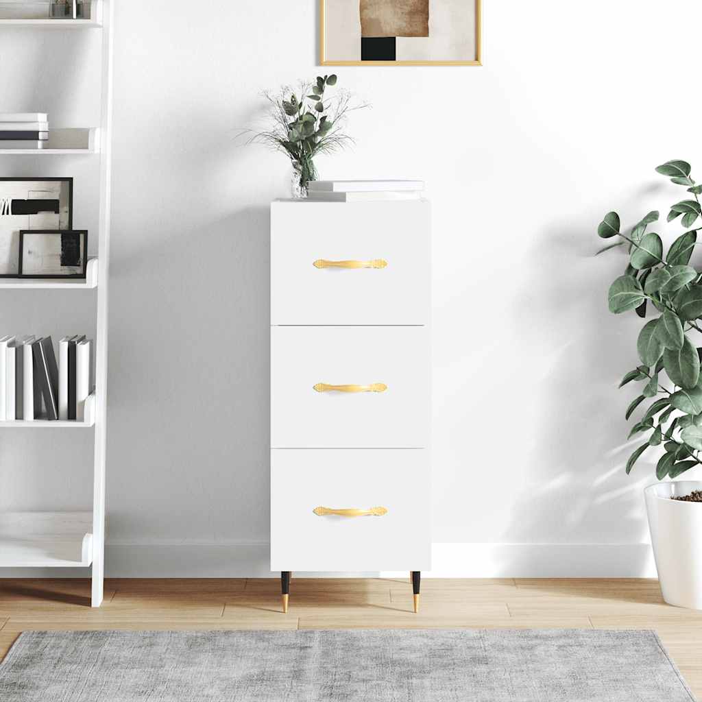 foto del prodotto credenza bianca 34,5x34x90 cm in legno multistrato