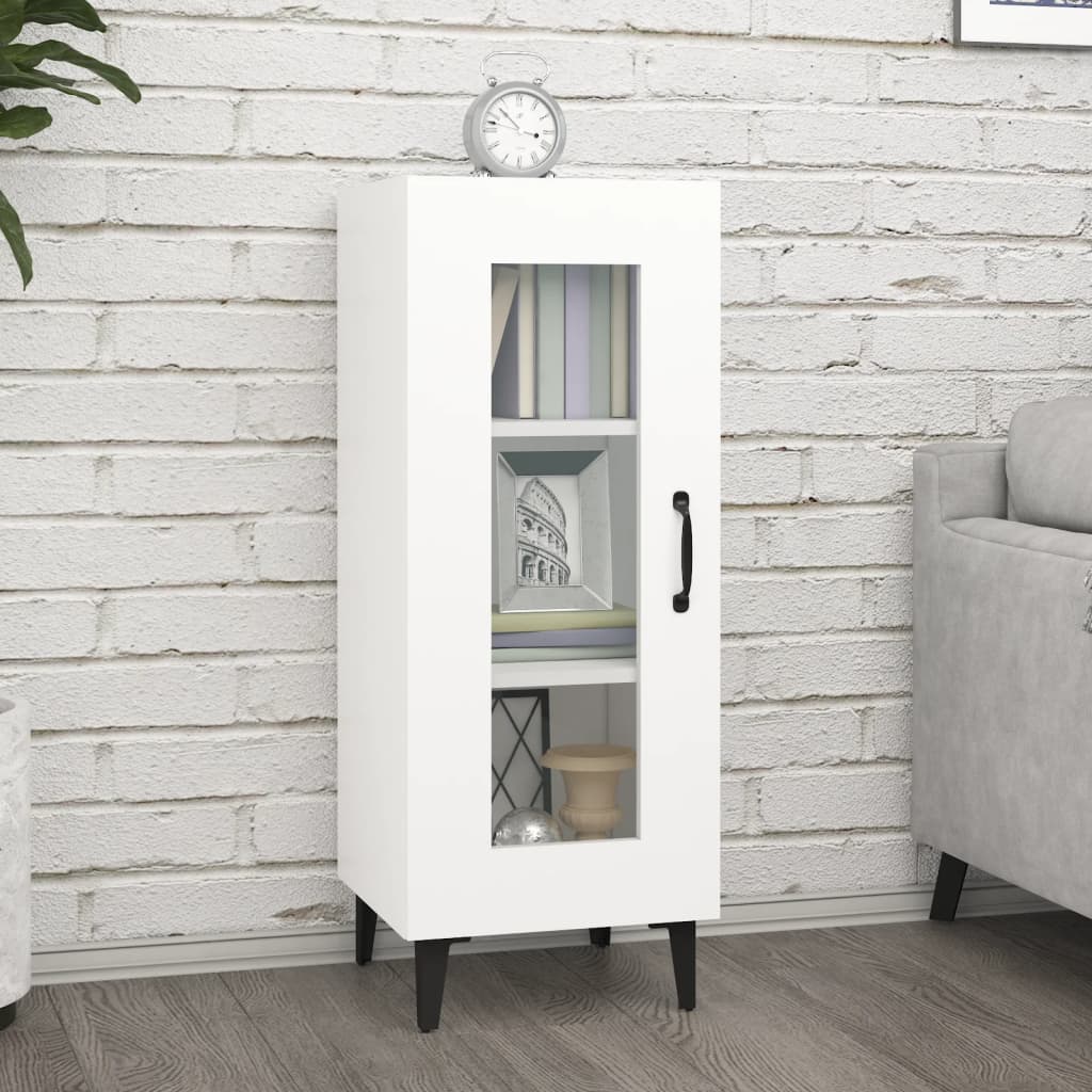 foto del prodotto credenza bianca 34,5x34x90 cm in legno multistrato cod mxl 65714