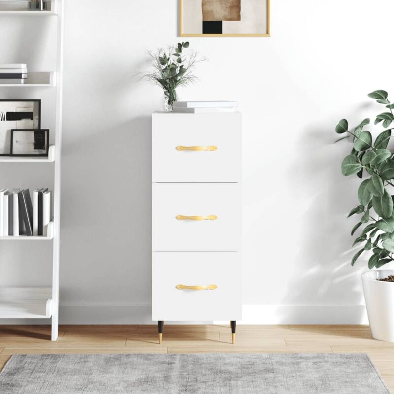 foto del prodotto credenza bianca 34,5x34x90 cm in legno multistrato vidaxl