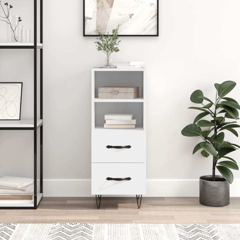 foto del prodotto credenza bianca 34,5x34x90 cm in legno multistrato vidaxl