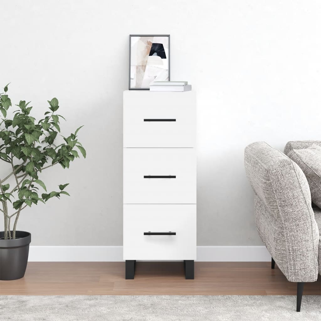 foto del prodotto credenza bianca 34,5x34x90 cm in legno multistratocod mxl 103476