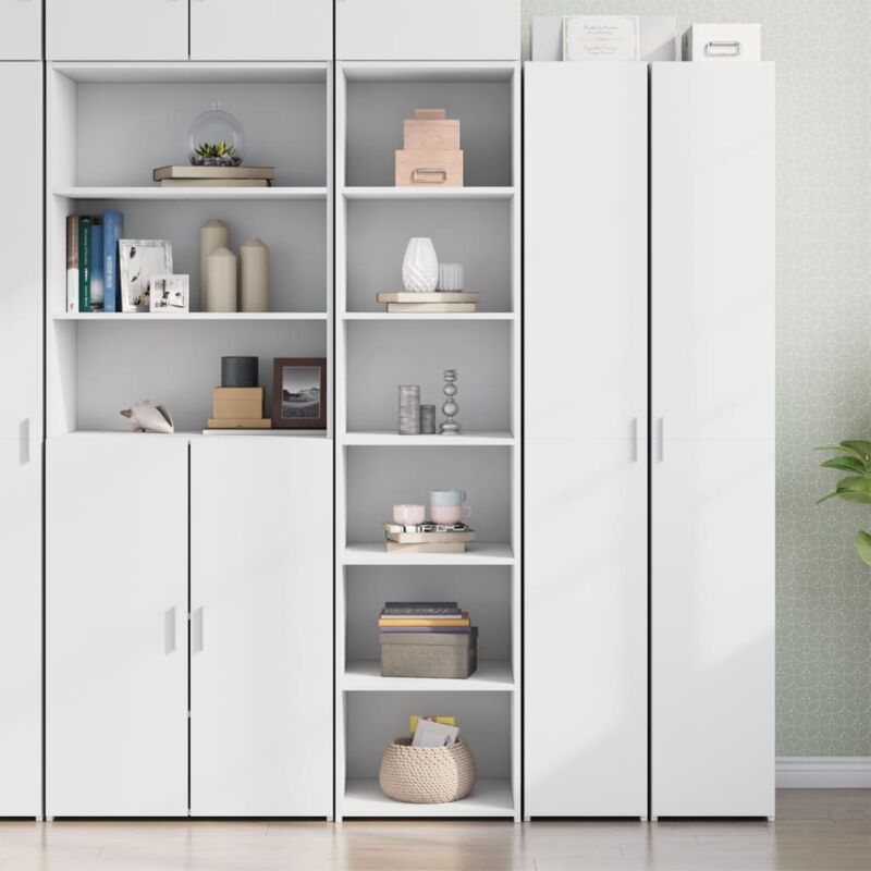 foto del prodotto credenza bianca 45x41x185 cm in legno multistrato vidaxl