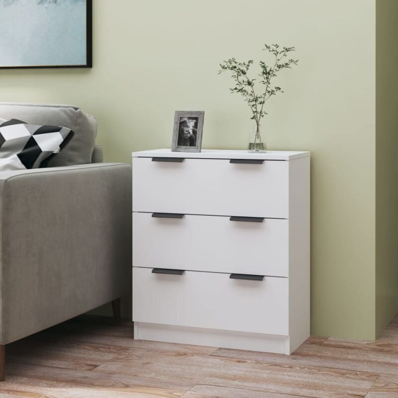 foto del prodotto credenza bianca 60x30x70 cm in legno multistrato vidaxl