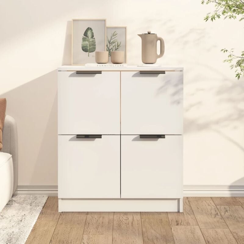 foto del prodotto credenza bianca 60x30x70 cm in legno multistrato vidaxl
