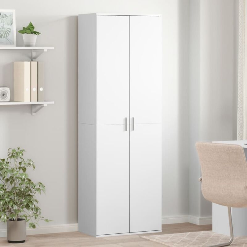 foto del prodotto credenza bianca 60x35x180 cm in legno multistrato vidaxl