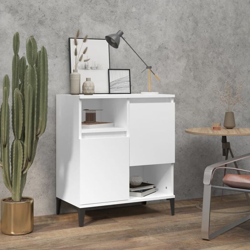 foto del prodotto credenza bianca 60x35x70 cm in legno multistrato vidaxl