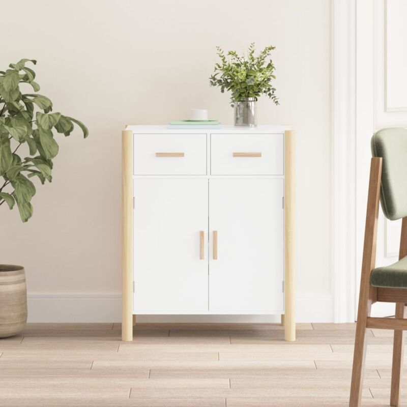 foto del prodotto credenza bianca 62x38x75 cm in legno multistrato vidaxl