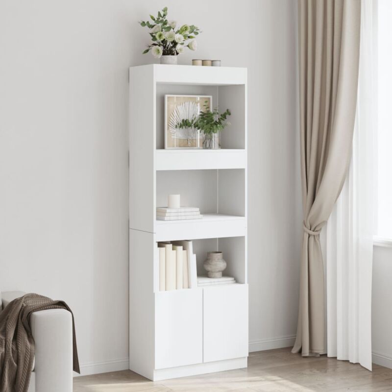 foto del prodotto credenza bianca 63x33x180 cm in truciolato vidaxl