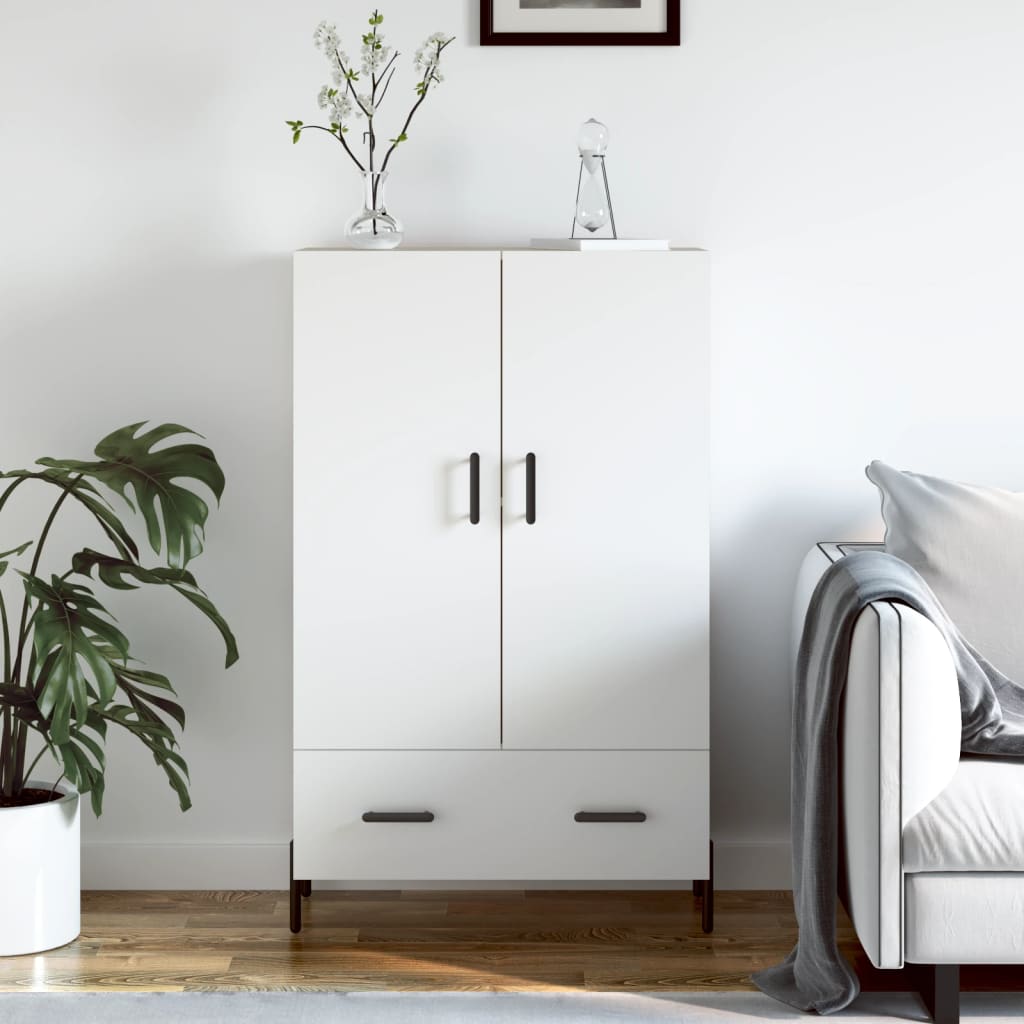 foto del prodotto credenza bianca 69,5x31x115 cm in legno multistrato