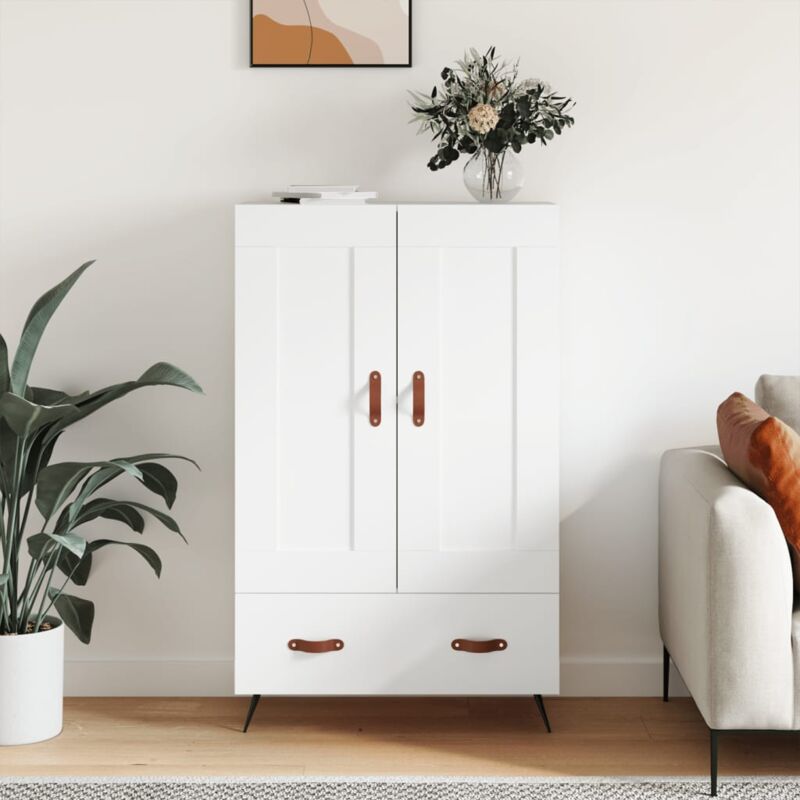 foto del prodotto credenza bianca 69,5x31x115 cm in legno multistrato vidaxl