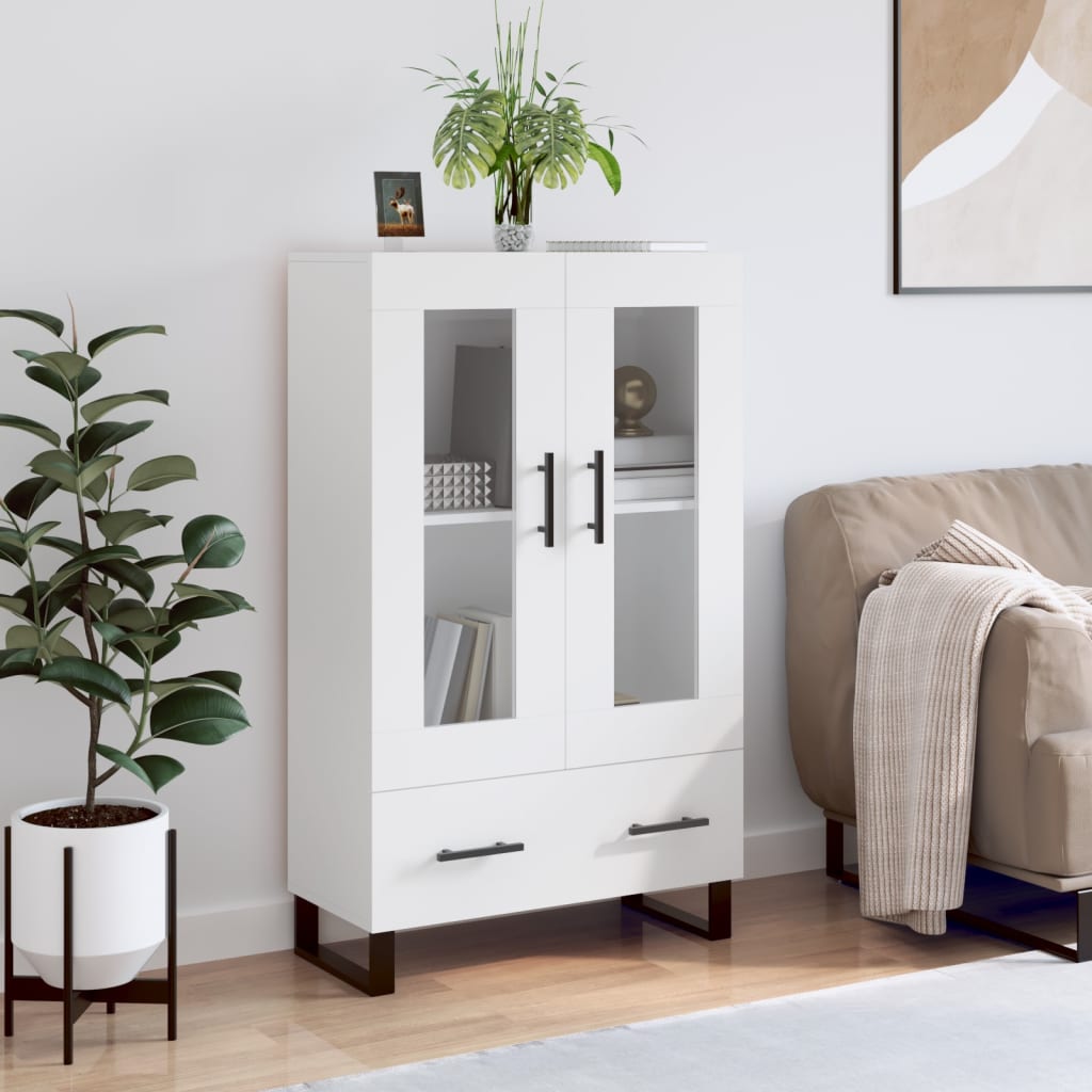 foto del prodotto credenza bianca 69,5x31x115 cm in legno multistratocod mxl 103586