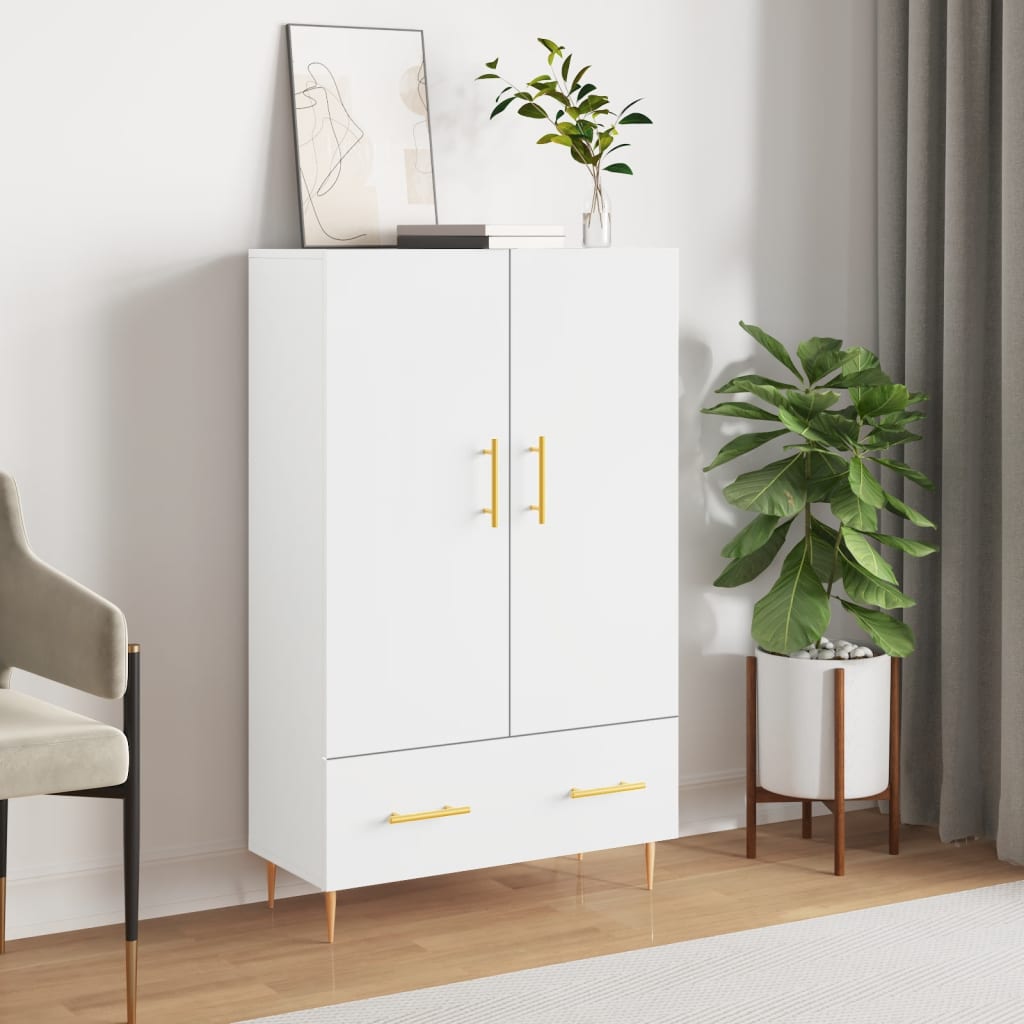 foto del prodotto credenza bianca 69,5x31x115 cm in legno multistratocod mxl 79005