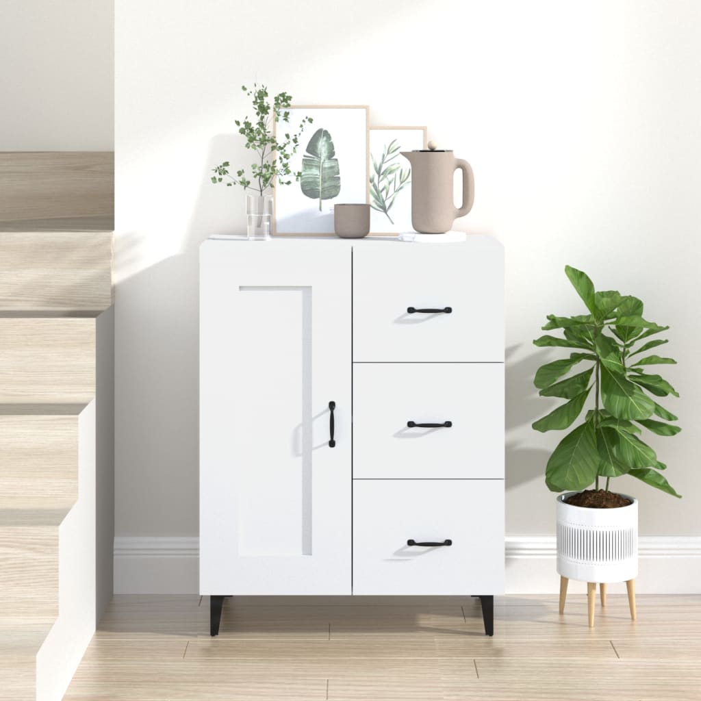 foto del prodotto credenza bianca 69,5x34x90 cm in legno multistrato cod mxl 48171