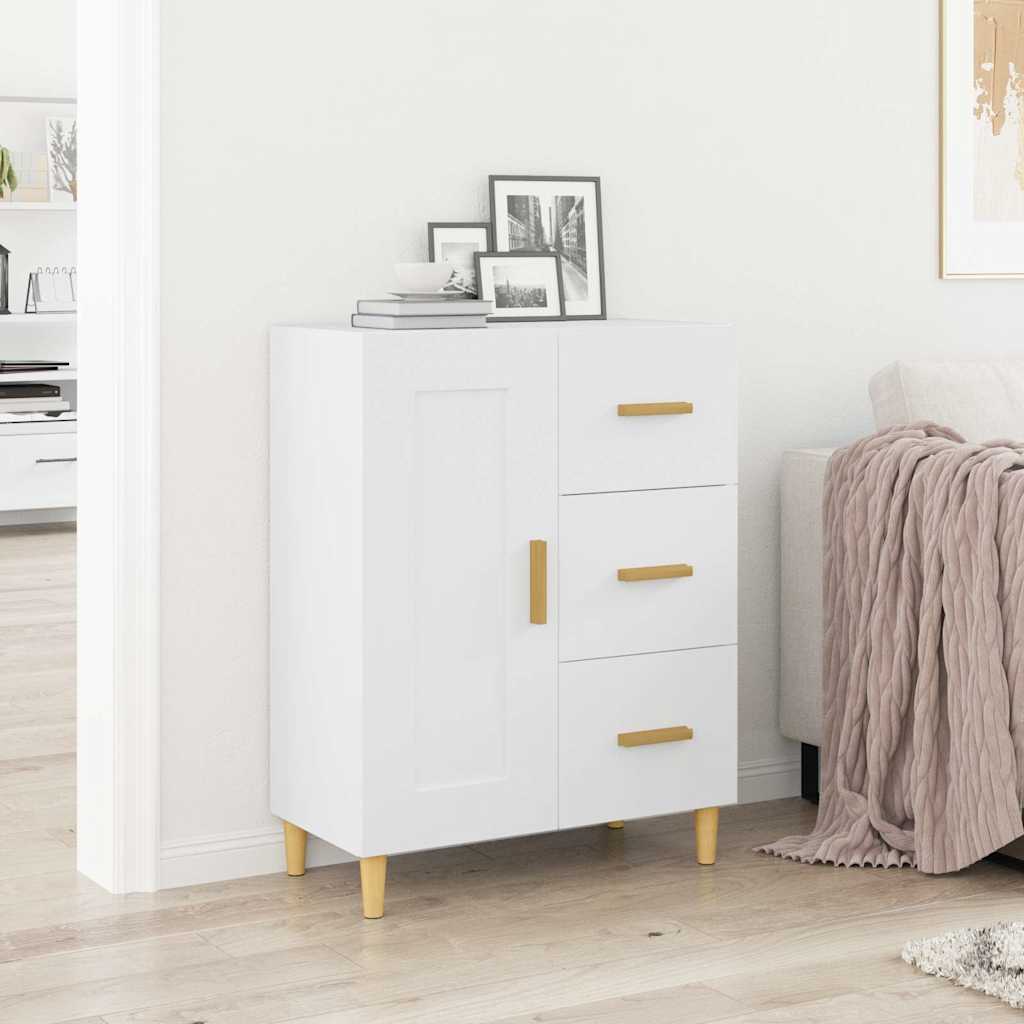 foto del prodotto credenza bianca 69,5x34x90 cm in legno multistrato cod mxl 6111