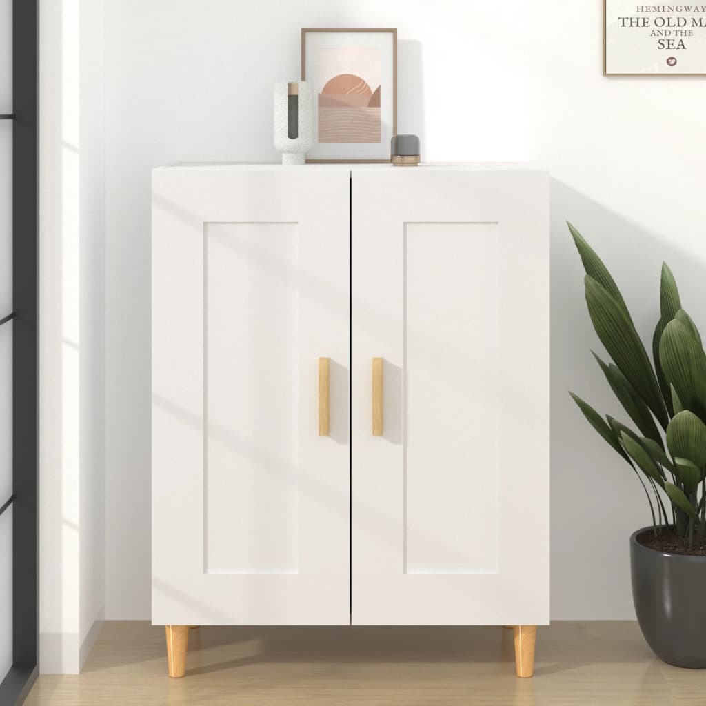 foto del prodotto credenza bianca 69,5x34x90 cm in legno multistrato cod mxl 7503