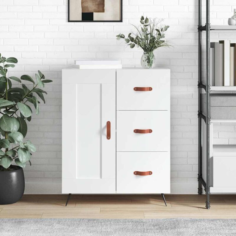 foto del prodotto credenza bianca 69,5x34x90 cm in legno multistrato vidaxl