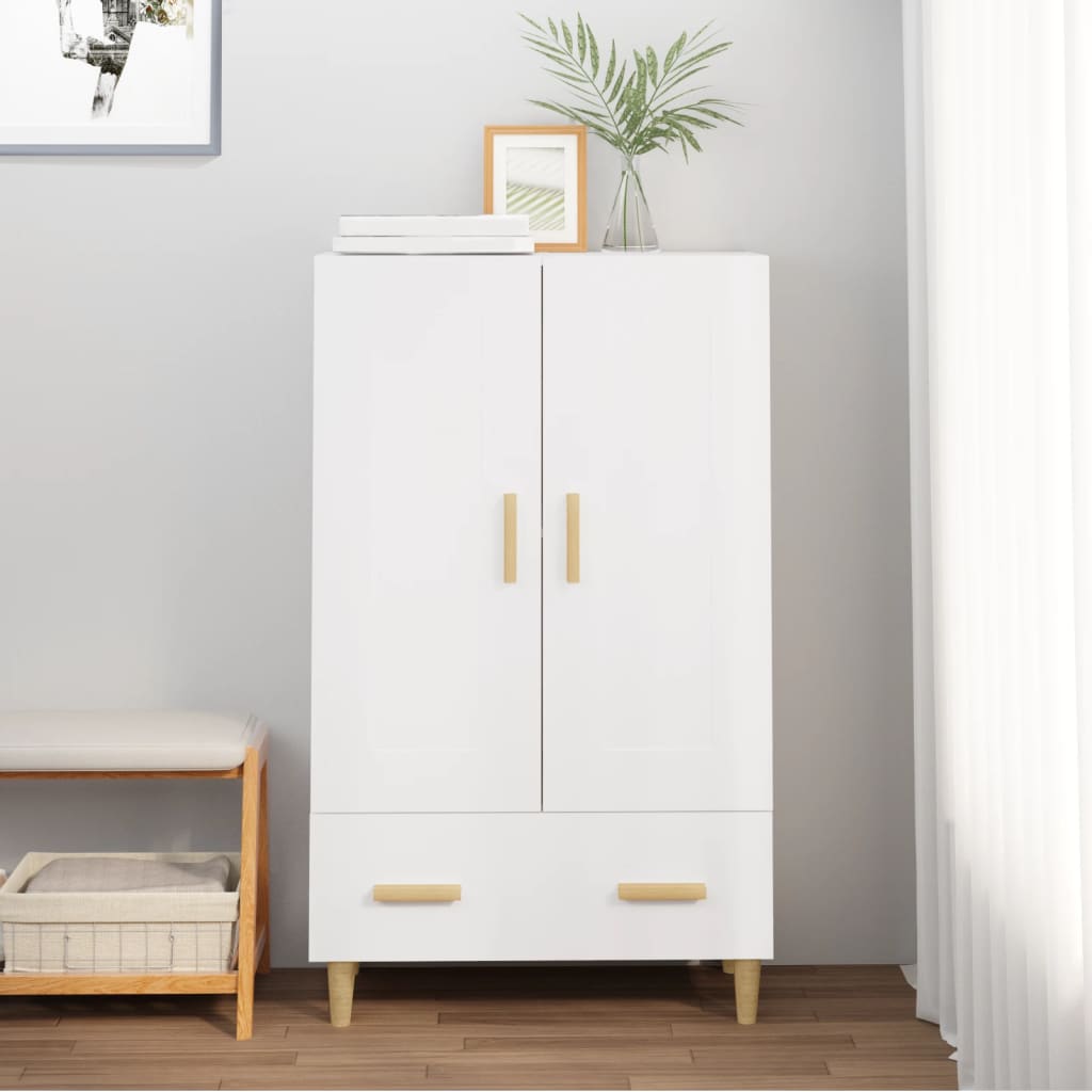 foto del prodotto credenza bianca 70x31x115 cm in legno ingegnerizzato cod mxl 18022