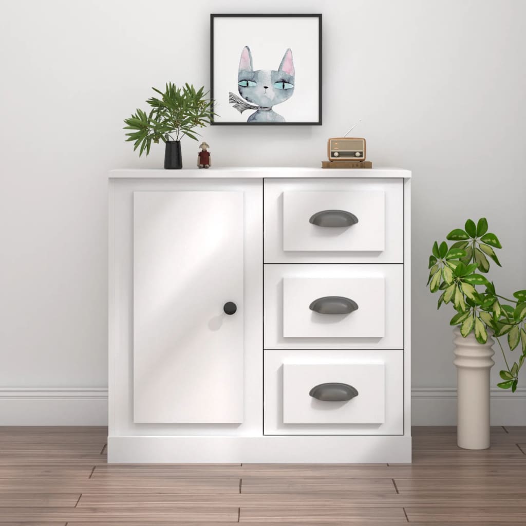 foto del prodotto credenza bianca 70x35,5x67,5 cm in legno multistratocod mxl 126228