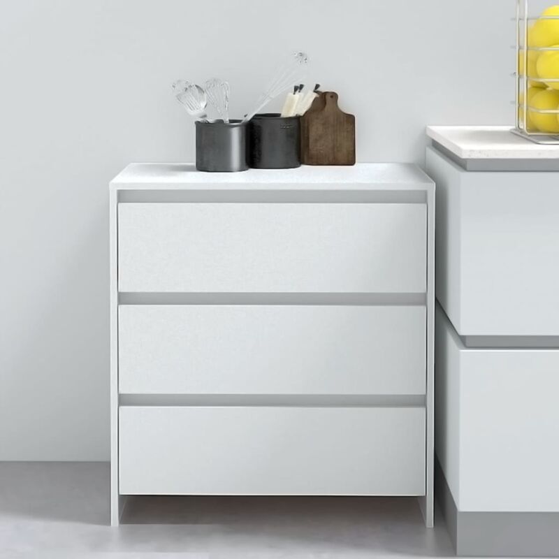 foto del prodotto credenza bianca 70x41x75 cm in truciolato vidaxl