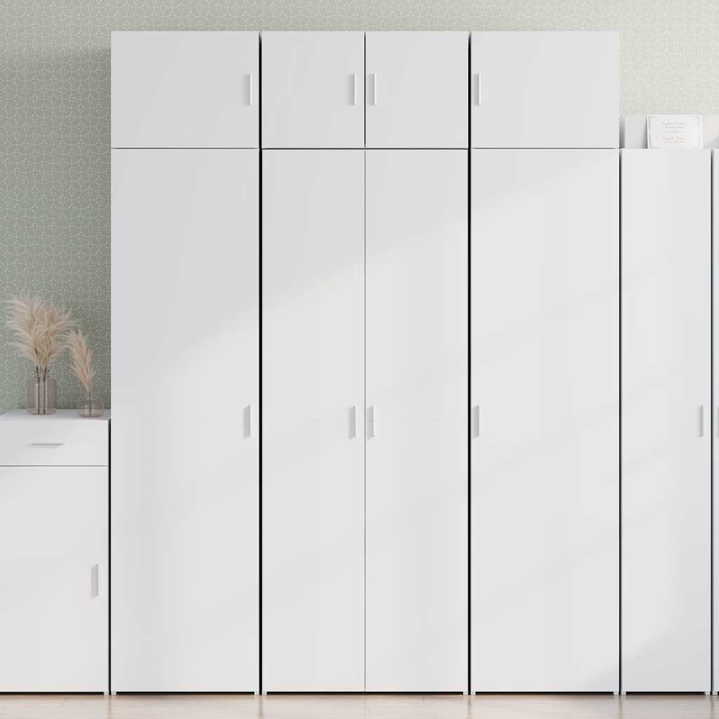 foto del prodotto credenza bianca 70x42,5x185 cm in legno multistrato