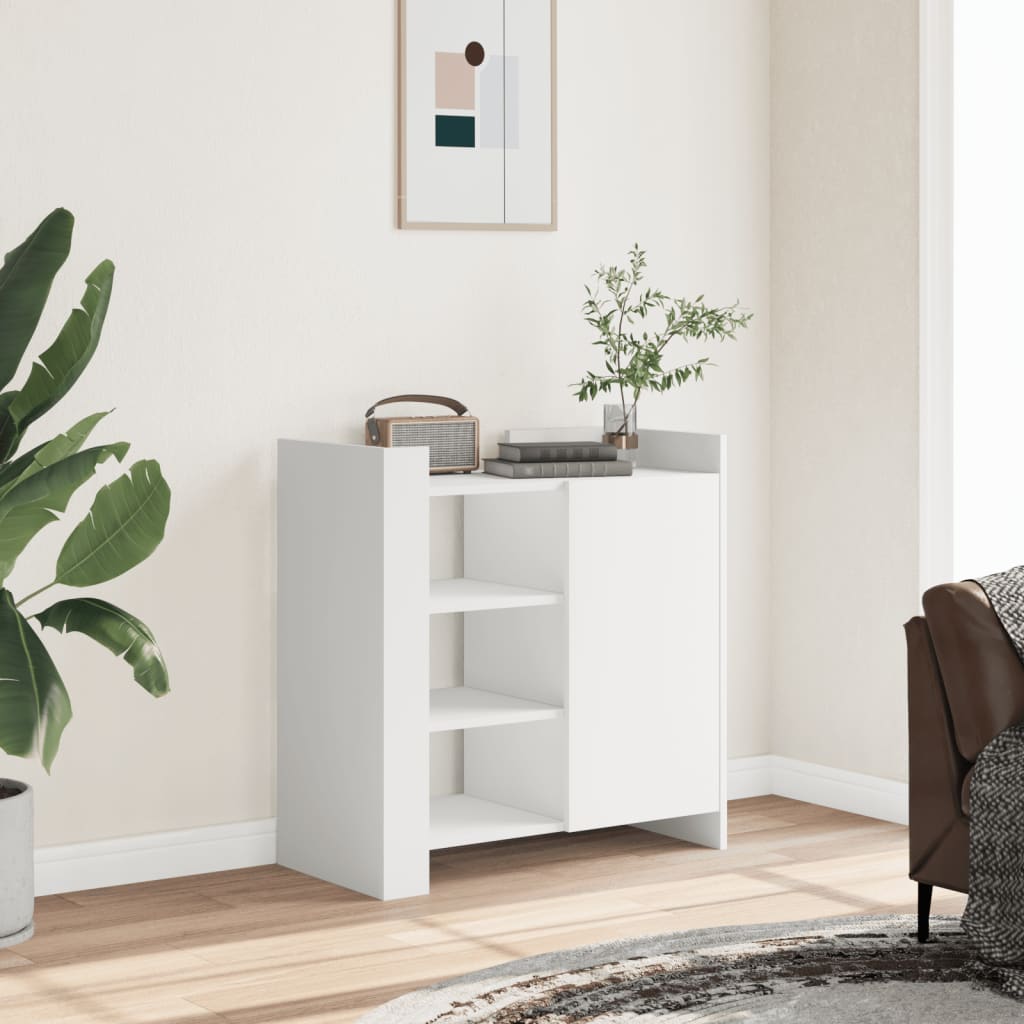 foto del prodotto credenza bianca 73,5x35x75 cm in legno multistrato