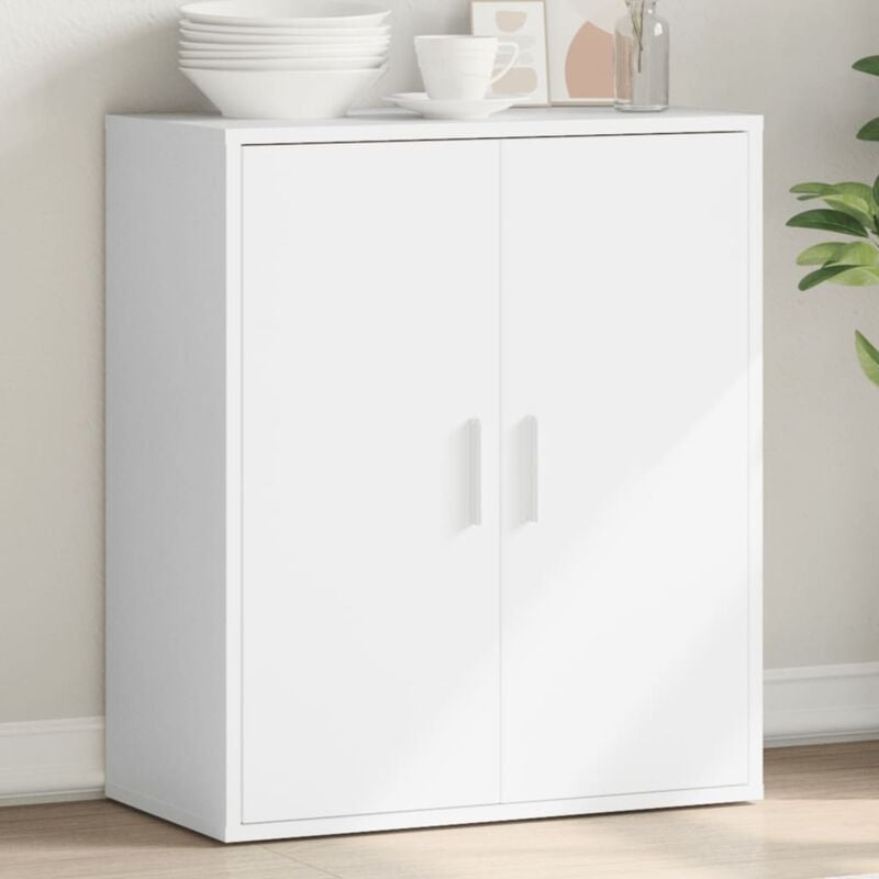 foto del prodotto credenza bianca 79x38x80 cm in legno multistrato vidaxl