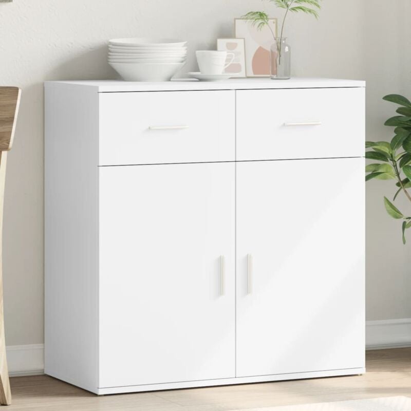 foto del prodotto credenza bianca 79x38x80 cm in legno multistrato vidaxl