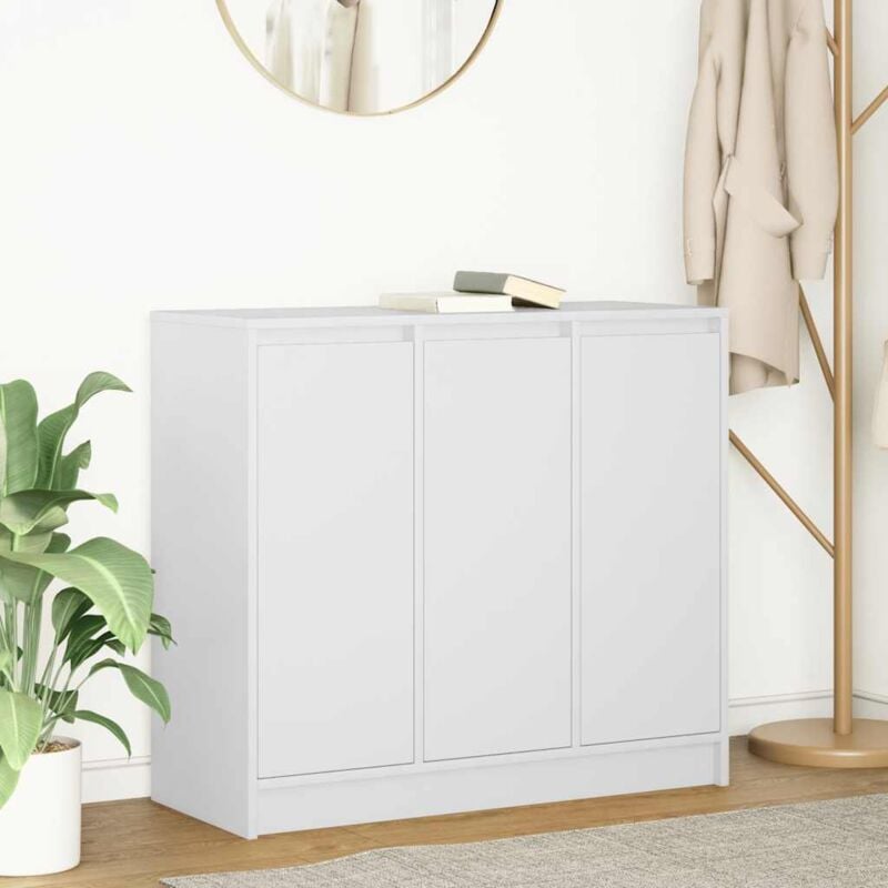 foto del prodotto credenza bianca 85x34x76 cm in legno multistrato - vidaxl