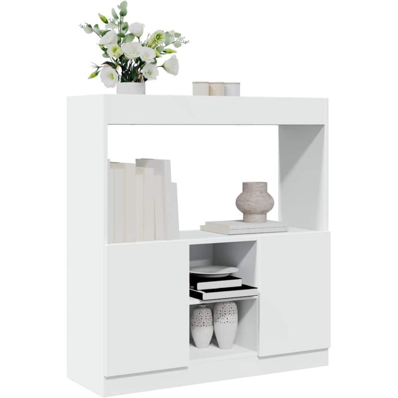 foto del prodotto credenza bianca 92x33x100 cm in legno multistrato vidaxl