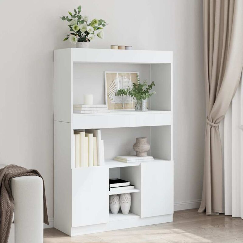 foto del prodotto credenza bianca 92x33x140 cm in truciolato vidaxl
